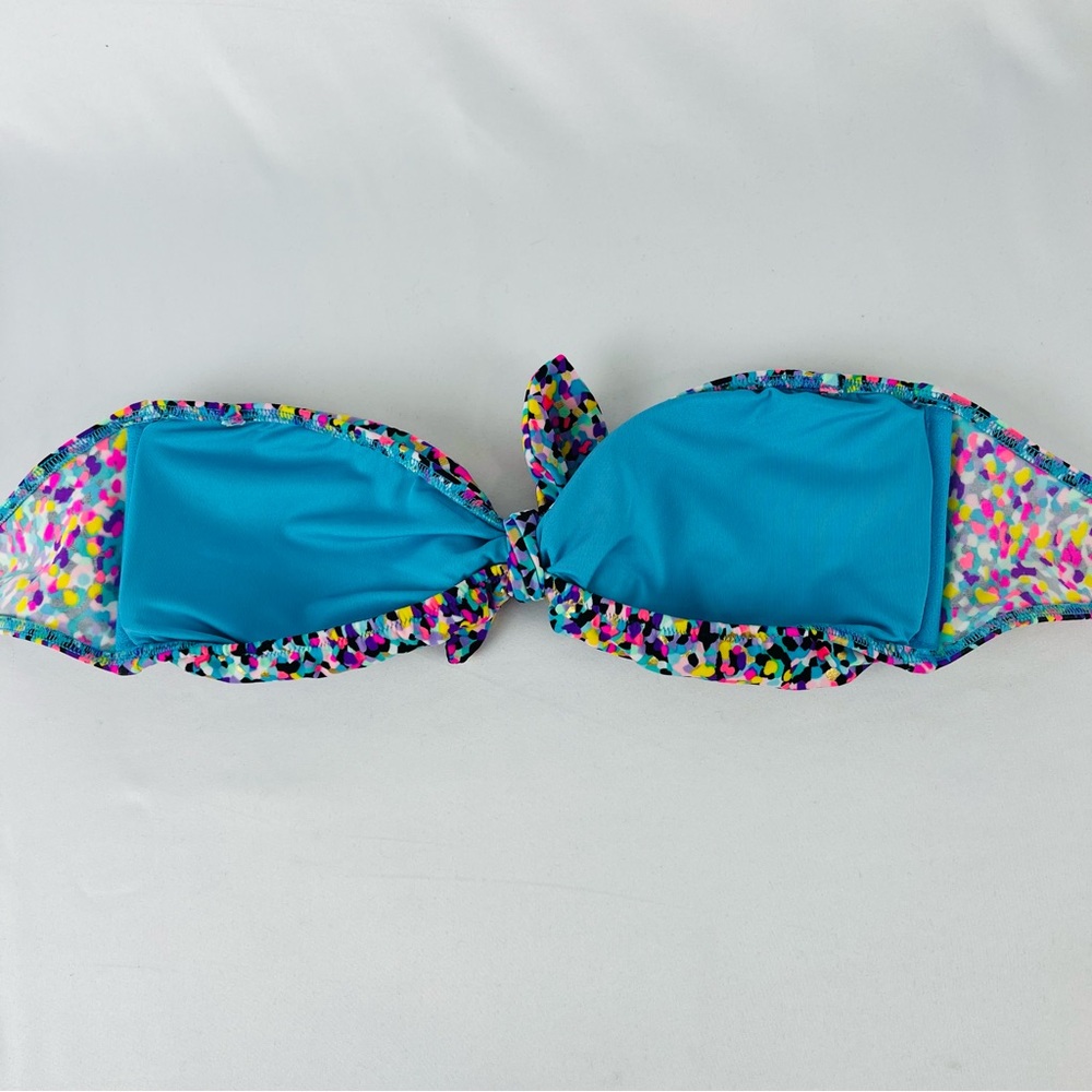 Victoria's Secret Colorful Confetti Strapless Bandeau Bikini Top Size M - Picture 3 of 11